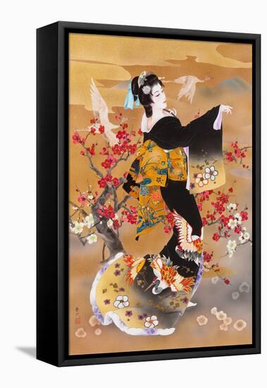 Tsuru Kame (Variant 1)-Haruyo Morita-Framed Stretched Canvas