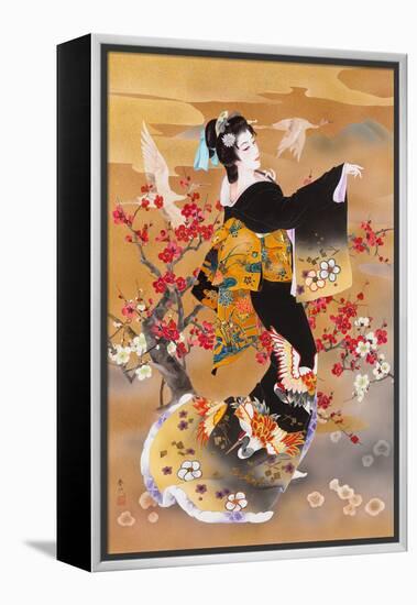 Tsuru Kame (Variant 1)-Haruyo Morita-Framed Stretched Canvas