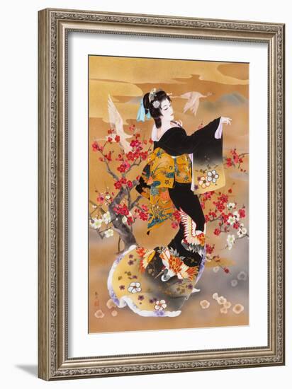 Tsuru Kame (Variant 1)-Haruyo Morita-Framed Art Print