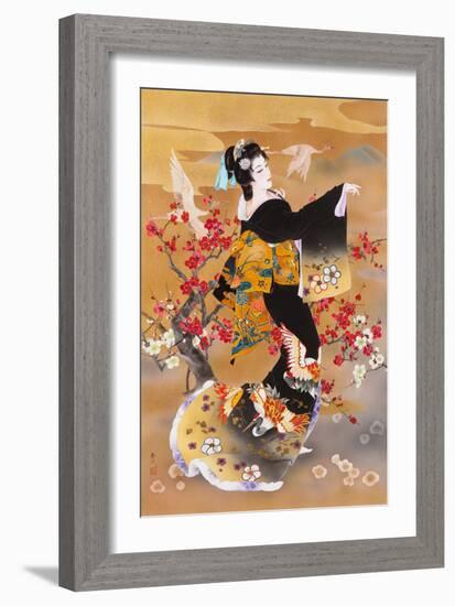 Tsuru Kame (Variant 1)-Haruyo Morita-Framed Art Print