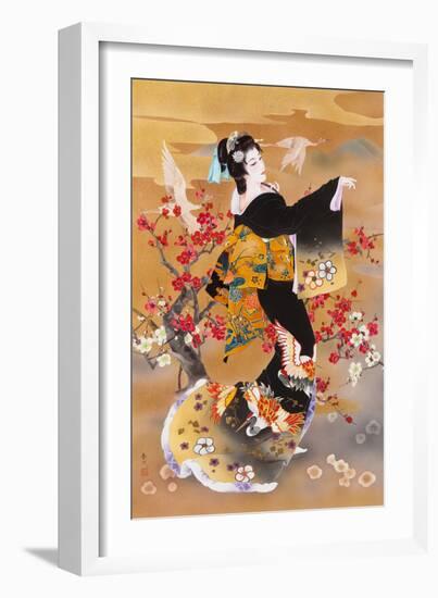 Tsuru Kame (Variant 1)-Haruyo Morita-Framed Art Print