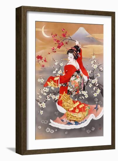 Tsuru Kame (Variant 2)-Haruyo Morita-Framed Art Print