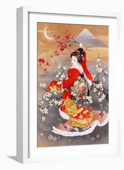 Tsuru Kame (Variant 2)-Haruyo Morita-Framed Art Print