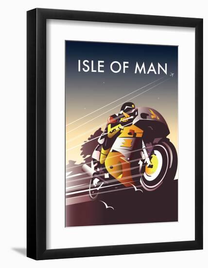 TT Racer - Dave Thompson Contemporary Travel Print-Dave Thompson-Framed Art Print