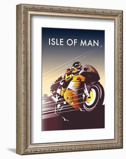 TT Racer - Dave Thompson Contemporary Travel Print-Dave Thompson-Framed Art Print