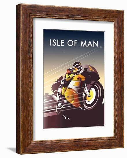 TT Racer - Dave Thompson Contemporary Travel Print-Dave Thompson-Framed Art Print