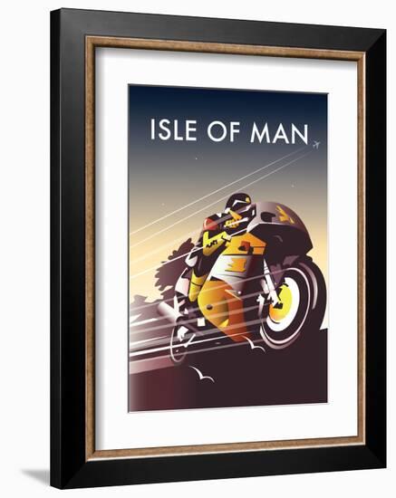 TT Racer - Dave Thompson Contemporary Travel Print-Dave Thompson-Framed Art Print