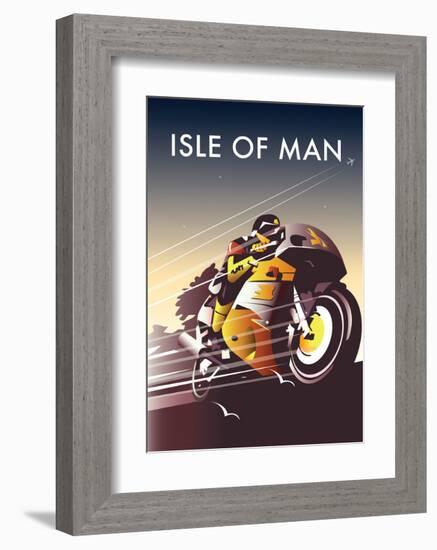 TT Racer - Dave Thompson Contemporary Travel Print-Dave Thompson-Framed Art Print