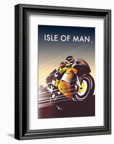 TT Racer - Dave Thompson Contemporary Travel Print-Dave Thompson-Framed Art Print