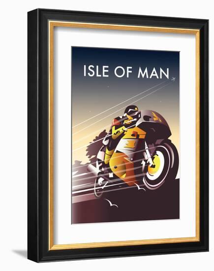 TT Racer - Dave Thompson Contemporary Travel Print-Dave Thompson-Framed Art Print