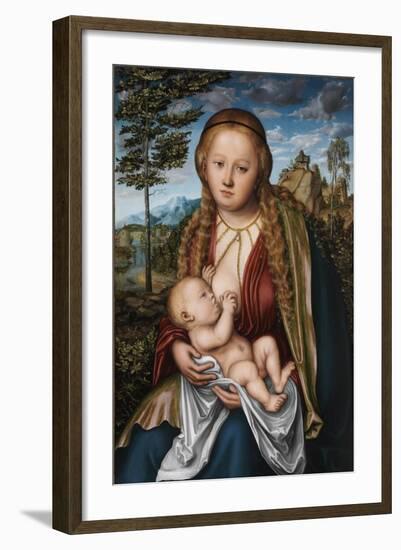 Tthe Virgin Suckling the Child-Lucas Cranach the Elder-Framed Giclee Print