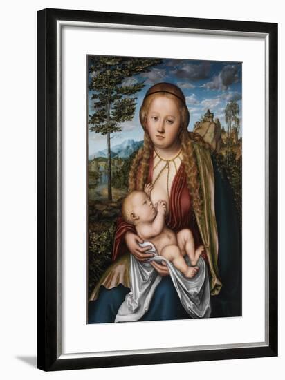 Tthe Virgin Suckling the Child-Lucas Cranach the Elder-Framed Giclee Print