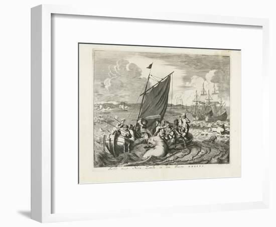 Tthe Voyage to Novaya Zemlya in 1596, 1679-1681-Jan Luyken-Framed Giclee Print