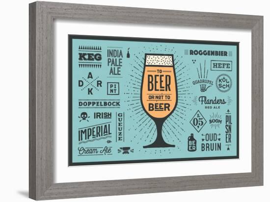 Tto Beer or Not to Beer-foxysgraphic-Framed Art Print