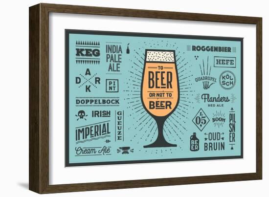 Tto Beer or Not to Beer-foxysgraphic-Framed Premium Giclee Print