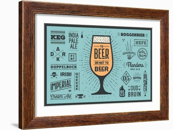 Tto Beer or Not to Beer-foxysgraphic-Framed Premium Giclee Print