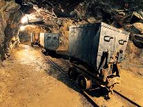 Underground Train in Mine, Carts in Gold, Silver and Copper Mine.-TTstudio-Photographic Print