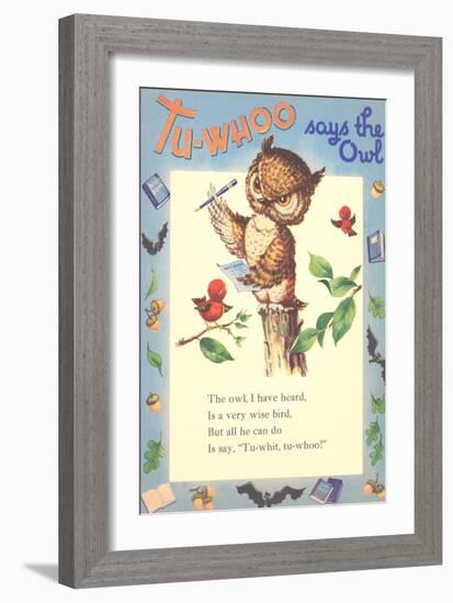 Tu-Whoo Says Owl-null-Framed Art Print