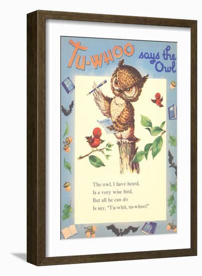 Tu-Whoo Says Owl-null-Framed Art Print