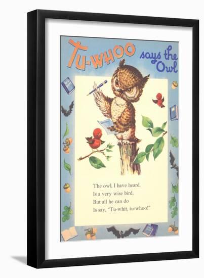 Tu-Whoo Says Owl-null-Framed Art Print