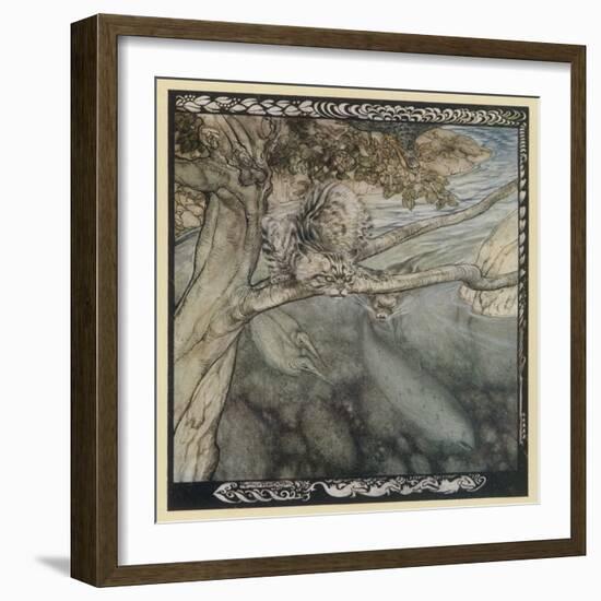 Tuan as a Salmon-Arthur Rackham-Framed Premium Giclee Print