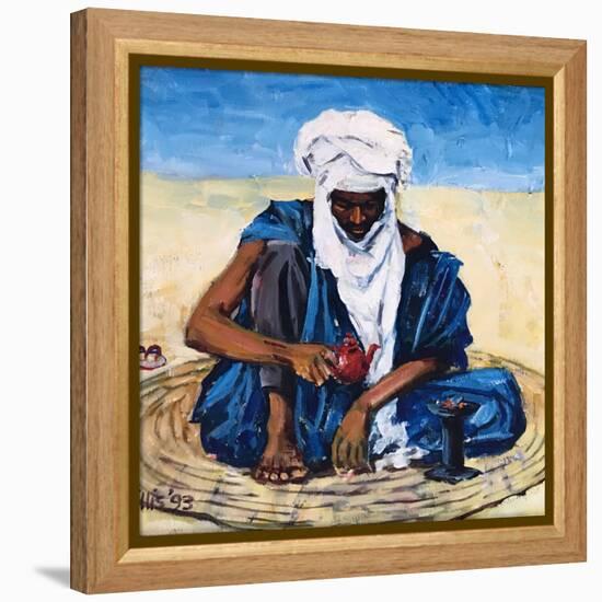 Tuareg Tea Ceremony 2012 (oil on canvas)-Tilly Willis-Framed Premier Image Canvas