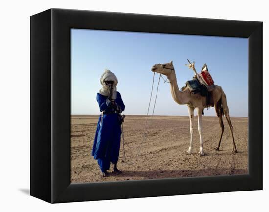 Tuareg Tribesman and Camel, Niger, Africa-Rawlings Walter-Framed Premier Image Canvas