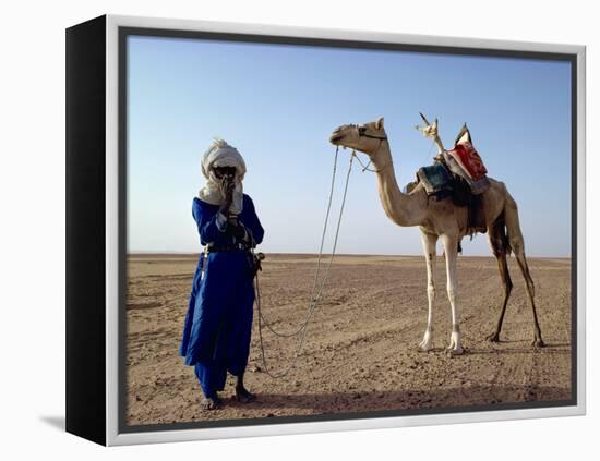 Tuareg Tribesman and Camel, Niger, Africa-Rawlings Walter-Framed Premier Image Canvas