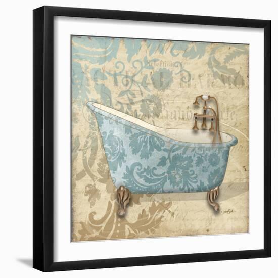 Tub Damask 1-Diane Stimson-Framed Art Print