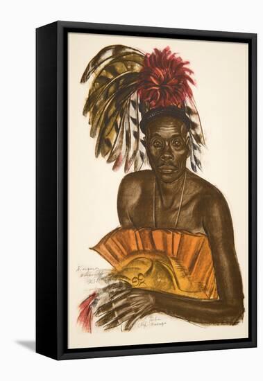Tuba, Chef Matchaga (Niangara (Haut Ouelle), from Dessins Et Peintures D'afrique, Executes Au Cours-Alexander Yakovlev-Framed Premier Image Canvas