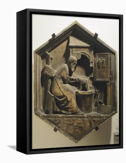 Tubalkain, the First Blacksmith Artisan Working Copper and Iron-Andrea Pisano-Framed Premier Image Canvas