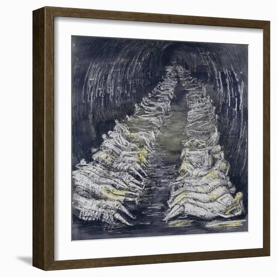 Tube Shelter Perspective-Henry Moore-Framed Giclee Print