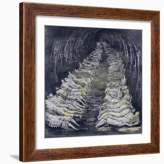 Tube Shelter Perspective-Henry Moore-Framed Giclee Print