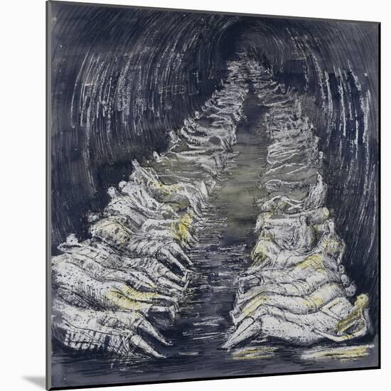 Tube Shelter Perspective-Henry Moore-Mounted Giclee Print