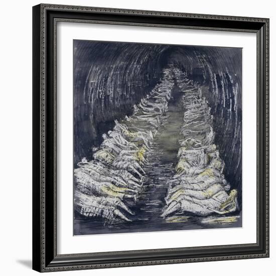 Tube Shelter Perspective-Henry Moore-Framed Giclee Print