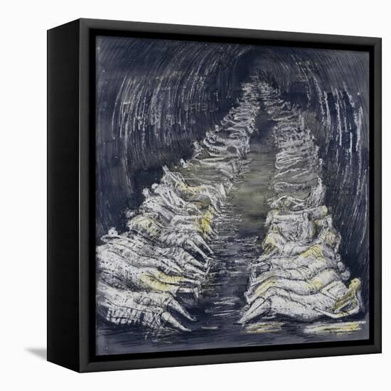 Tube Shelter Perspective-Henry Moore-Framed Premier Image Canvas