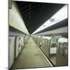 Tube Train Standing at Blackhorse Road Station on the Victoria Line, London, 1974-Michael Walters-Mounted Photographic Print