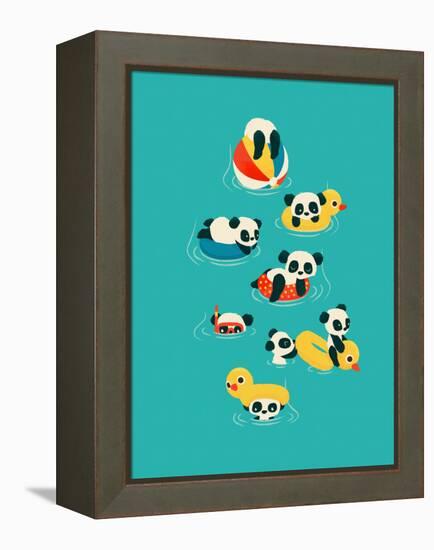 Tubing Pandas-Jay Fleck-Framed Stretched Canvas