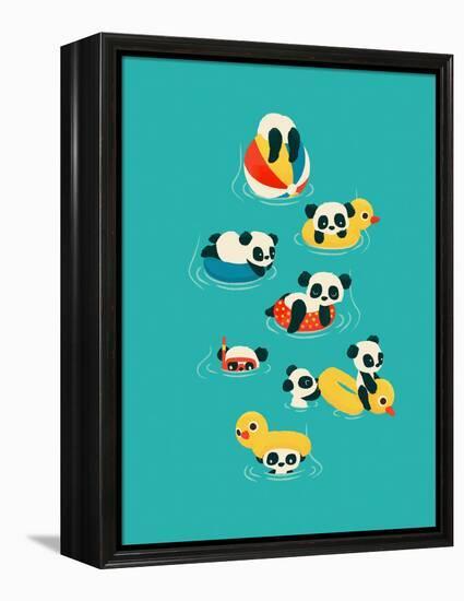 Tubing Pandas-Jay Fleck-Framed Stretched Canvas