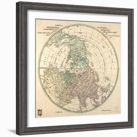 Tubula Geographica, Hemisphaerii Borealis, 1762-I.C. Rhode-Framed Giclee Print