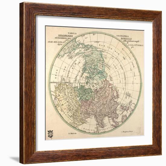 Tubula Geographica, Hemisphaerii Borealis, 1762-I.C. Rhode-Framed Giclee Print