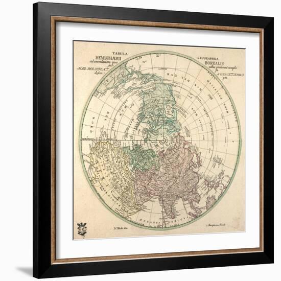 Tubula Geographica, Hemisphaerii Borealis, 1762-I.C. Rhode-Framed Giclee Print