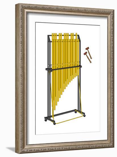 Tubular Bells and Hammers, Percussion, Musical Instrument-Encyclopaedia Britannica-Framed Art Print