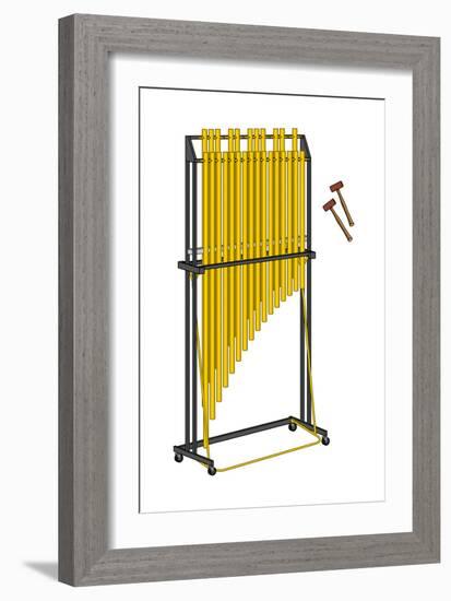 Tubular Bells and Hammers, Percussion, Musical Instrument-Encyclopaedia Britannica-Framed Art Print