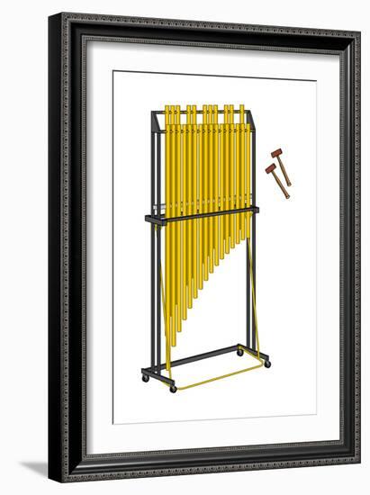 Tubular Bells and Hammers, Percussion, Musical Instrument-Encyclopaedia Britannica-Framed Art Print