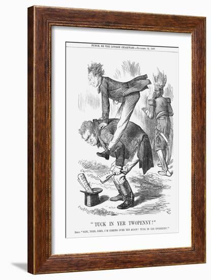 Tuck in Yer Twopenny!, 1867-John Tenniel-Framed Giclee Print