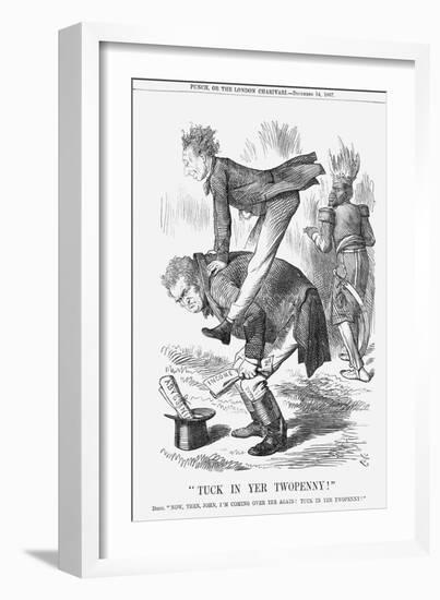 Tuck in Yer Twopenny!, 1867-John Tenniel-Framed Giclee Print