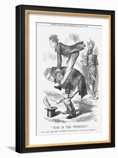 Tuck in Yer Twopenny!, 1867-John Tenniel-Framed Giclee Print