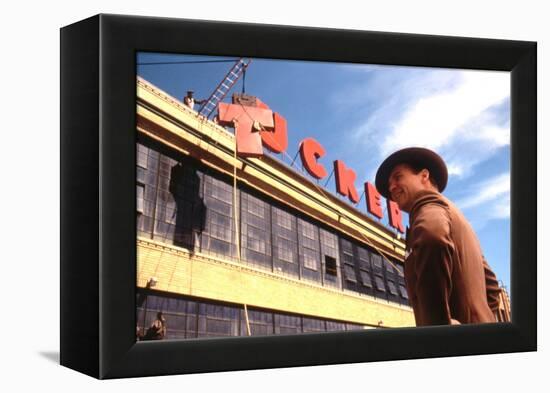 Tucker: The Man and His Dream by FrancisFordCoppola with Jeff Bridges, 1988 (photo)-null-Framed Stretched Canvas