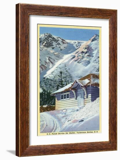 Tuckerman Ravine, NH - View of a US Forest Service Ski Shelter-Lantern Press-Framed Art Print